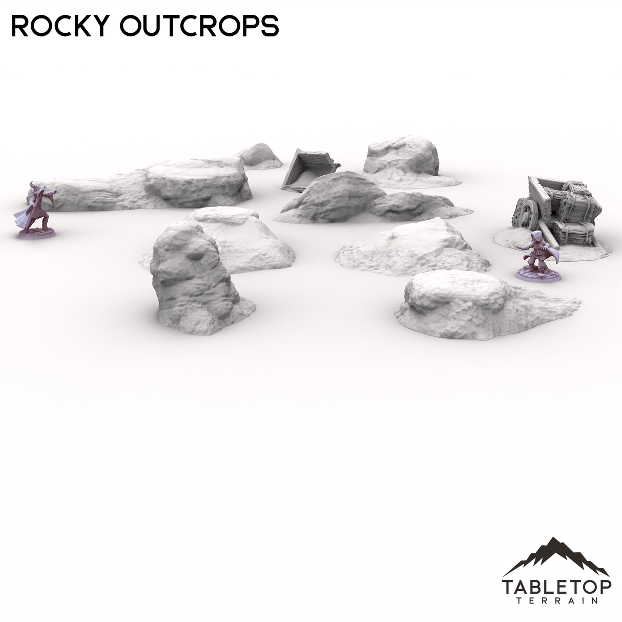 Tabletop Terrain Scatter Terrain Rocky Outcrops - Kingdom of Saxonia
