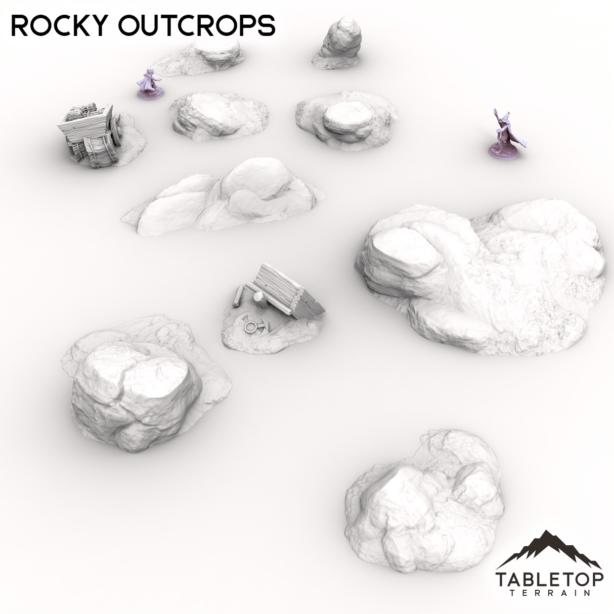 Tabletop Terrain Scatter Terrain Rocky Outcrops - Kingdom of Saxonia