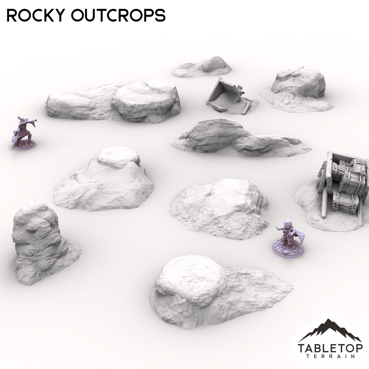 Tabletop Terrain Scatter Terrain Rocky Outcrops - Kingdom of Saxonia