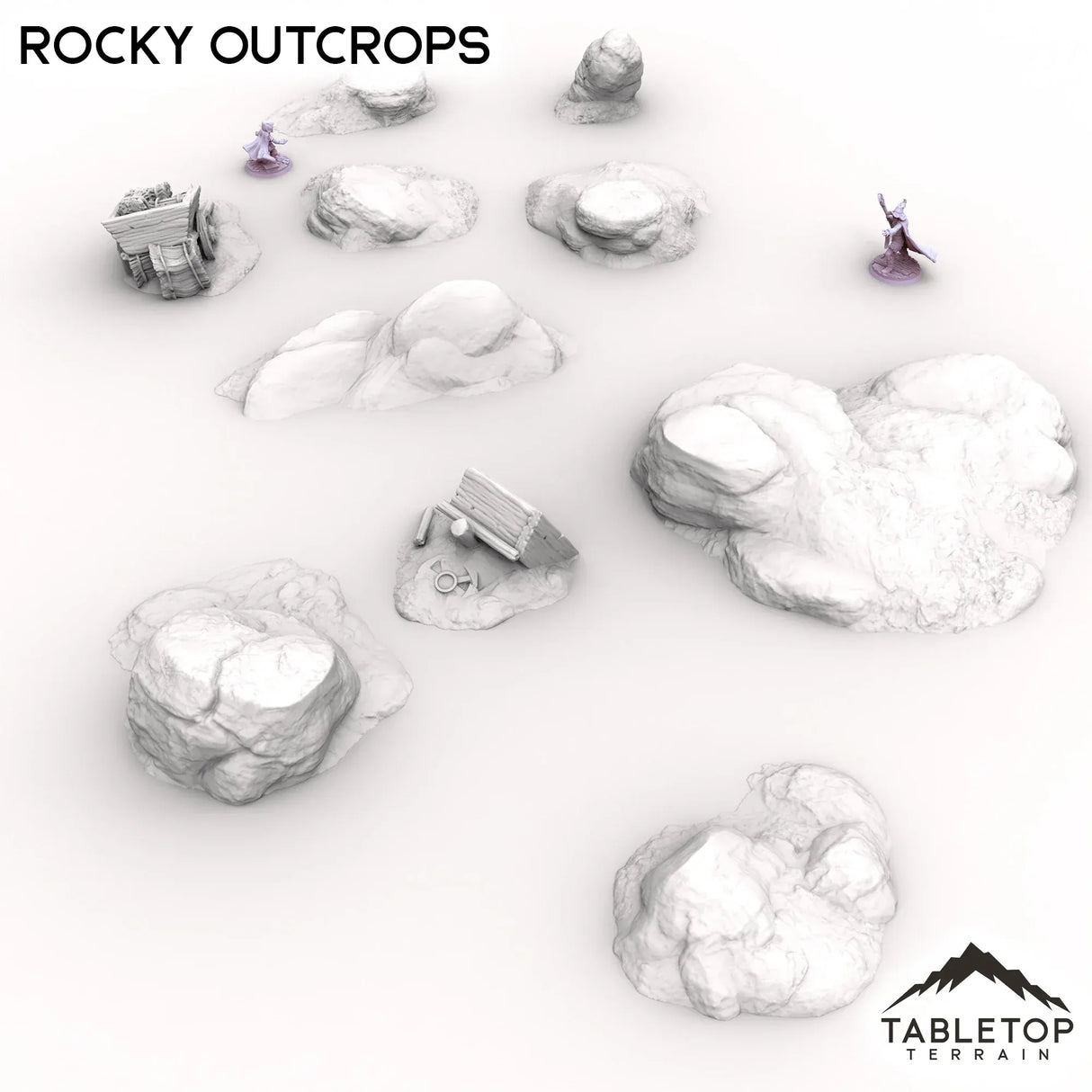 Tabletop Terrain Scatter Terrain Rocky Outcrops - Kingdom of Saxonia