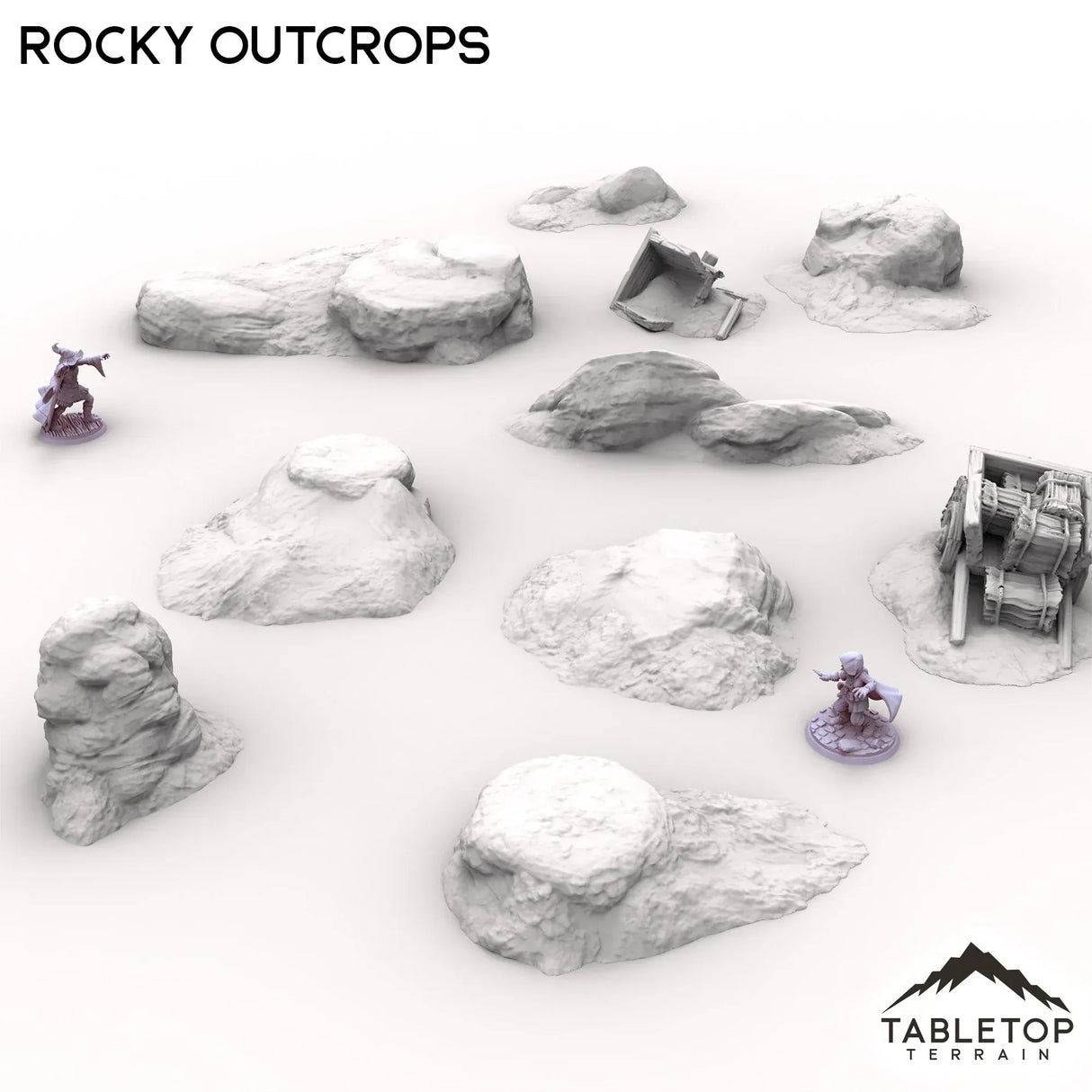 Tabletop Terrain Scatter Terrain Rocky Outcrops - Kingdom of Saxonia