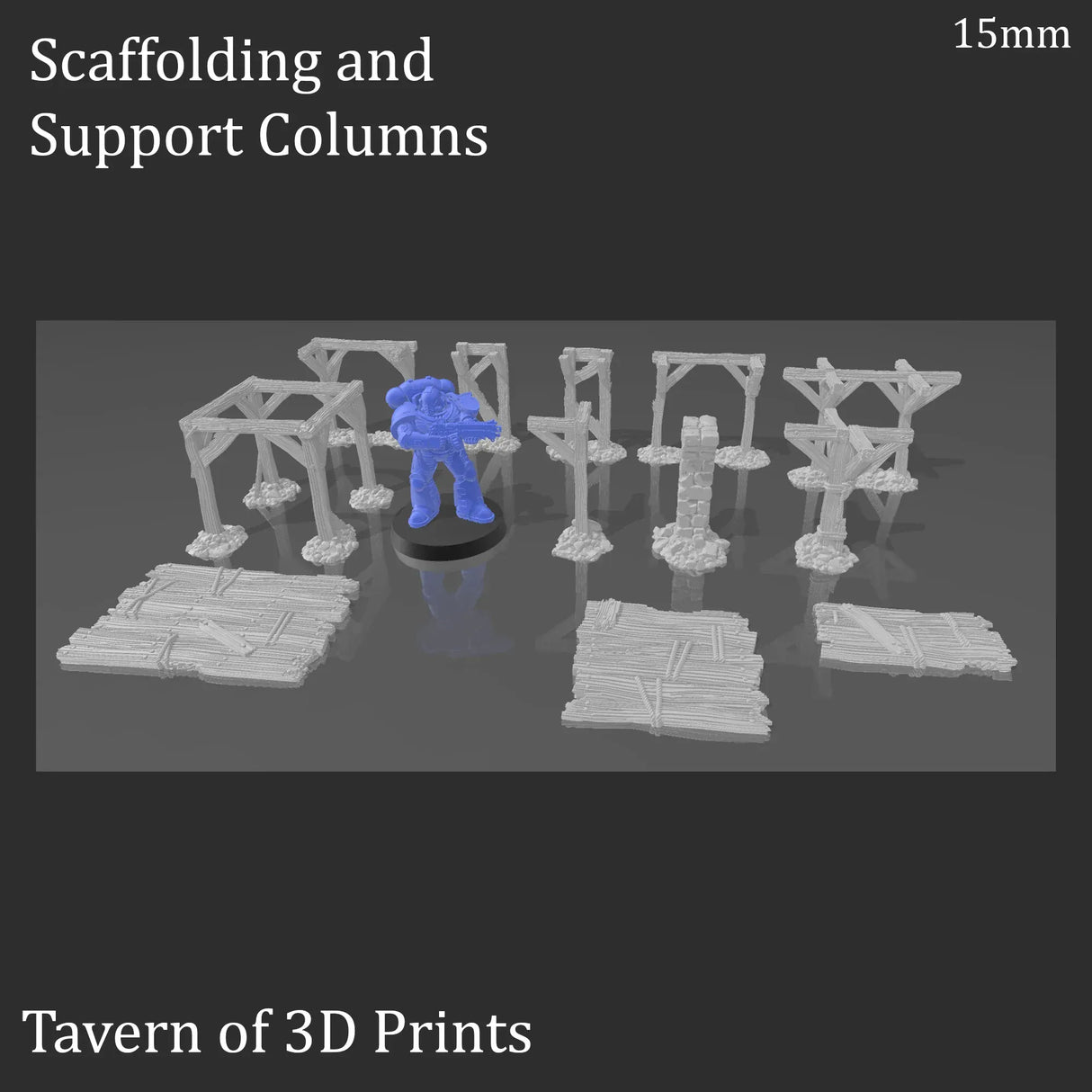 Tabletop Terrain Scatter Terrain Scaffolding and Support Columns - Scatter Terrain