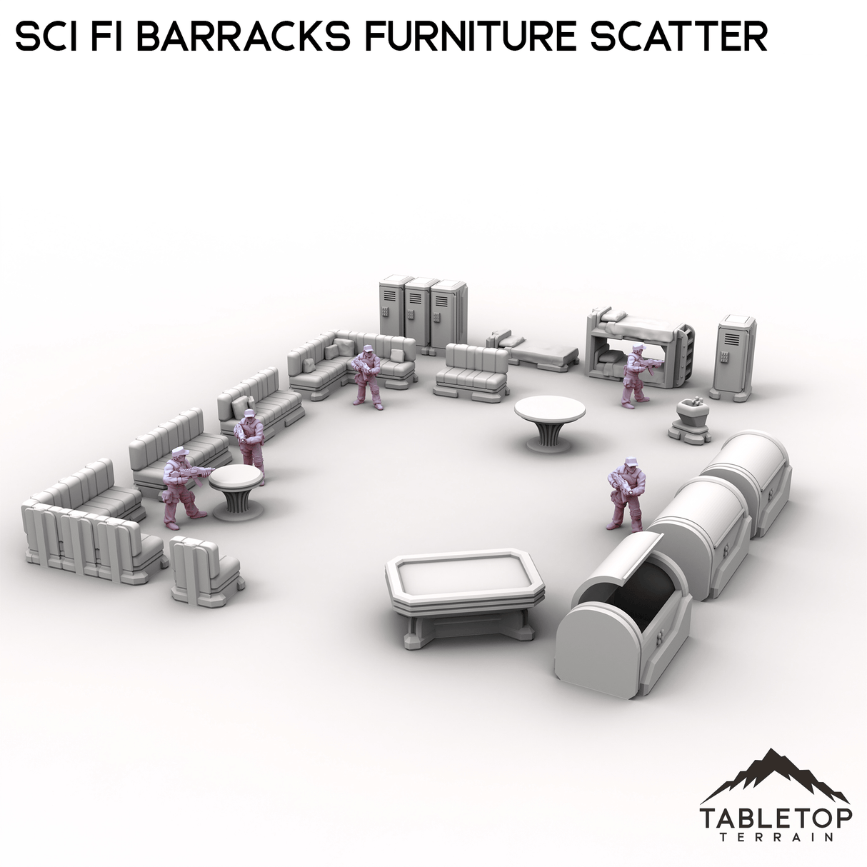 Tabletop Terrain Scatter Terrain Sci Fi Barracks Furniture Scatter