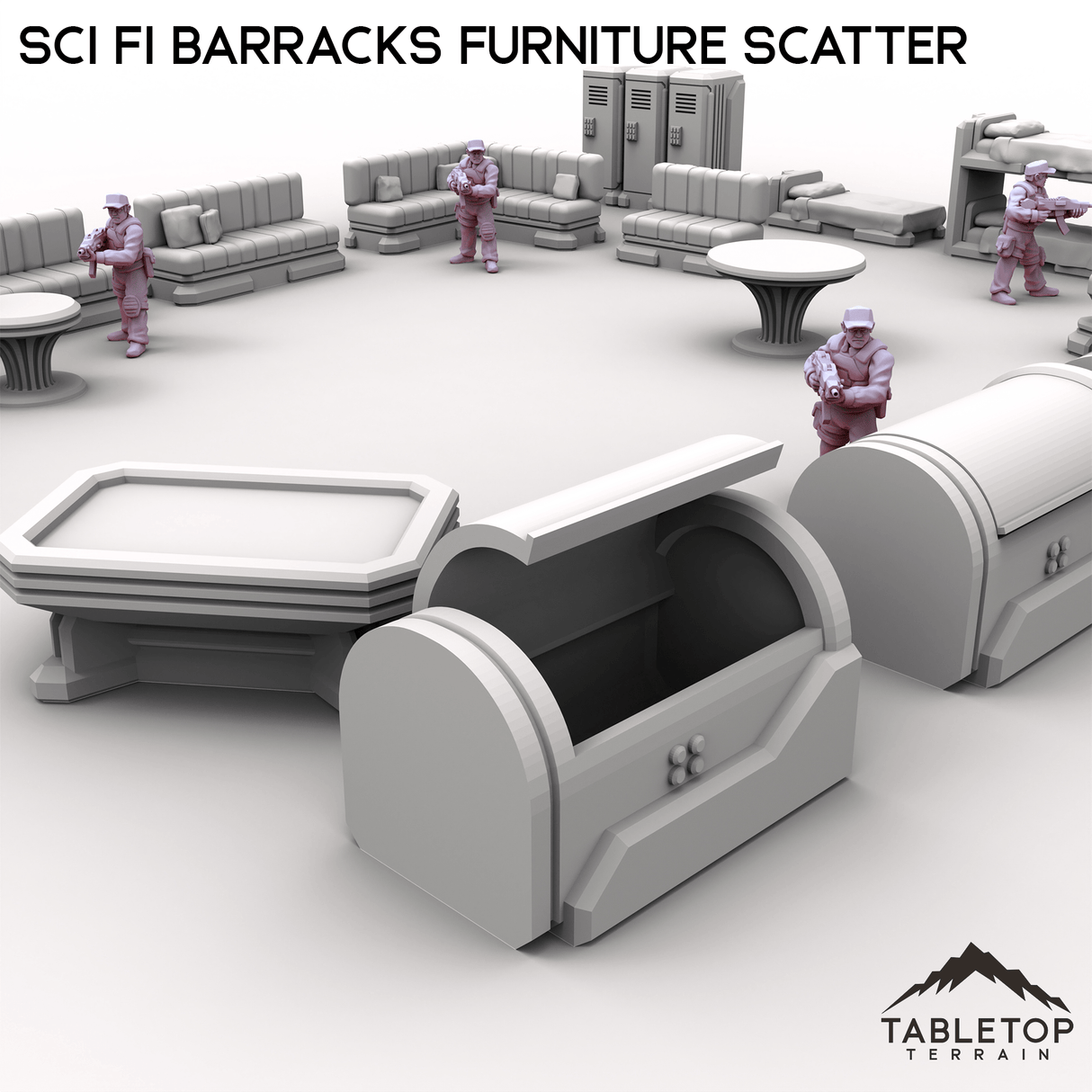 Tabletop Terrain Scatter Terrain Sci Fi Barracks Furniture Scatter