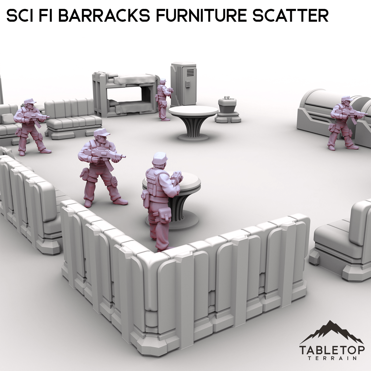 Tabletop Terrain Scatter Terrain Sci Fi Barracks Furniture Scatter