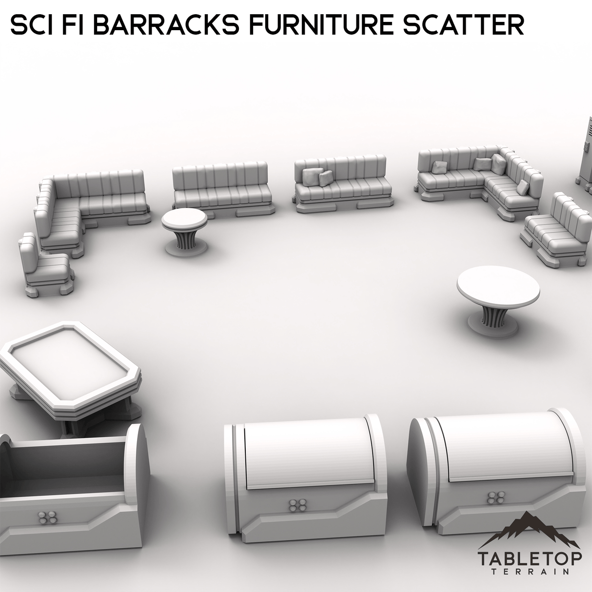Tabletop Terrain Scatter Terrain Sci Fi Barracks Furniture Scatter