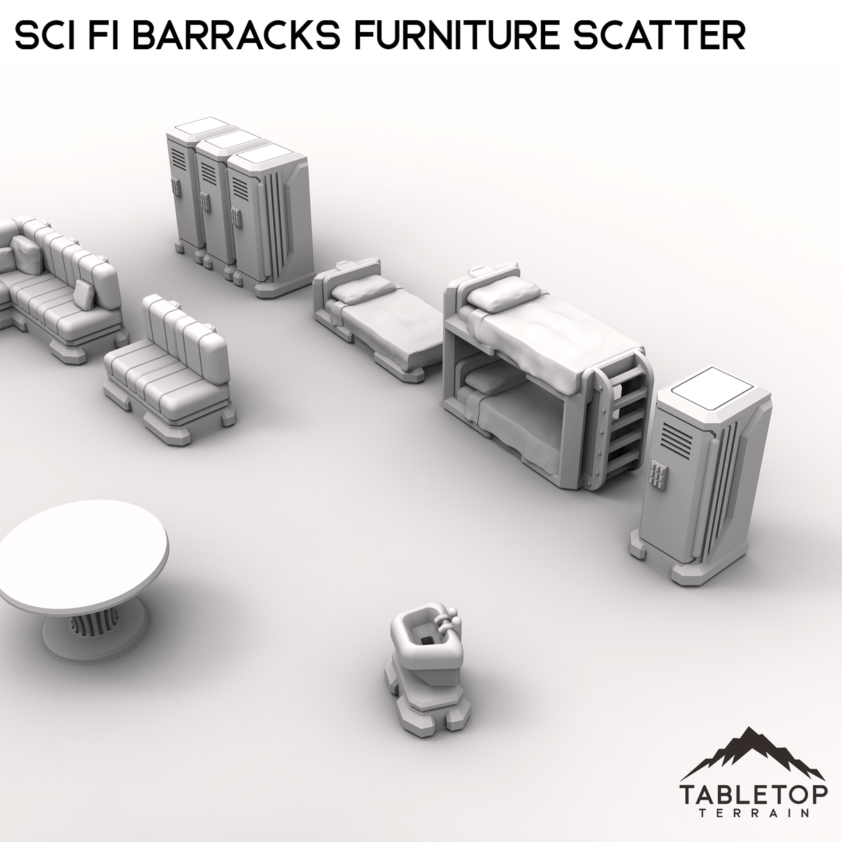 Tabletop Terrain Scatter Terrain Sci Fi Barracks Furniture Scatter