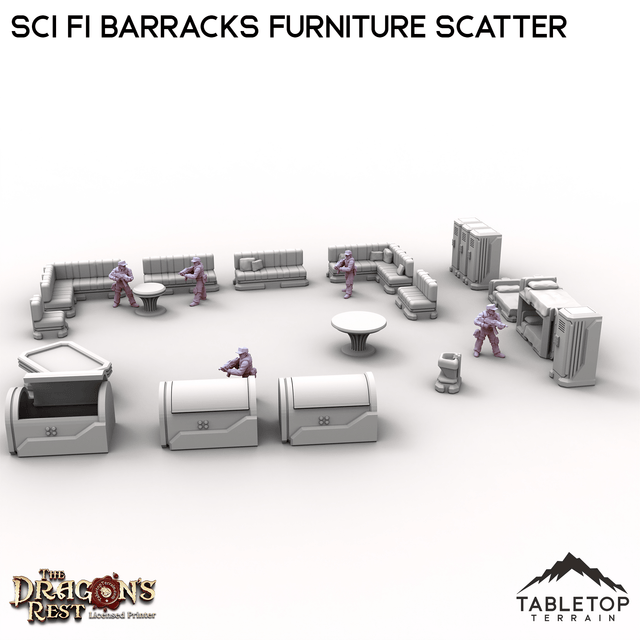 Tabletop Terrain Scatter Terrain Sci Fi Barracks Furniture Scatter