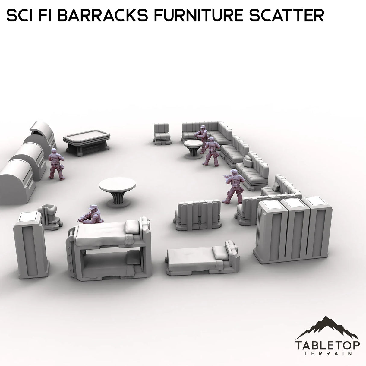 Tabletop Terrain Scatter Terrain Sci Fi Barracks Furniture Scatter