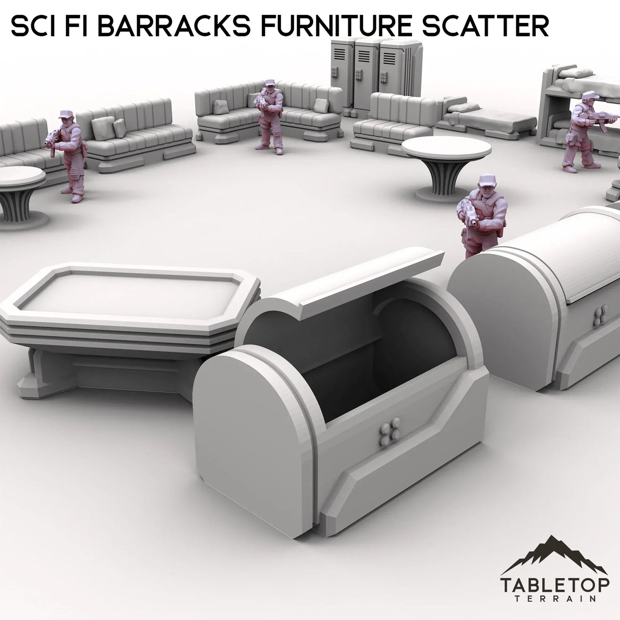 Tabletop Terrain Scatter Terrain Sci Fi Barracks Furniture Scatter