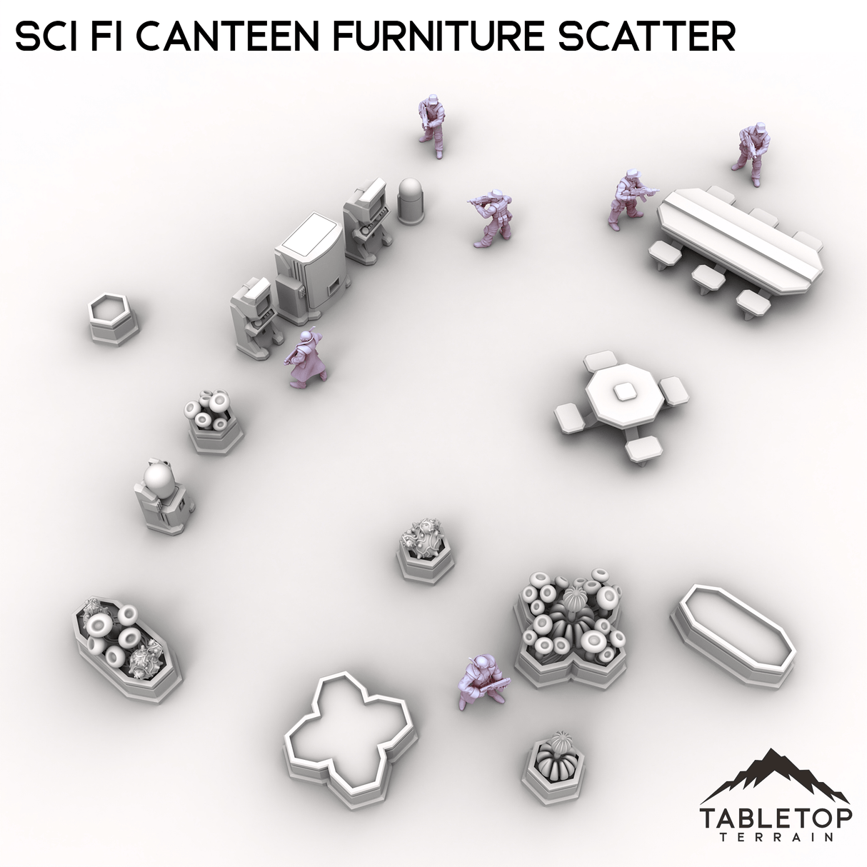 Tabletop Terrain Scatter Terrain Sci Fi Canteen Furniture Scatter