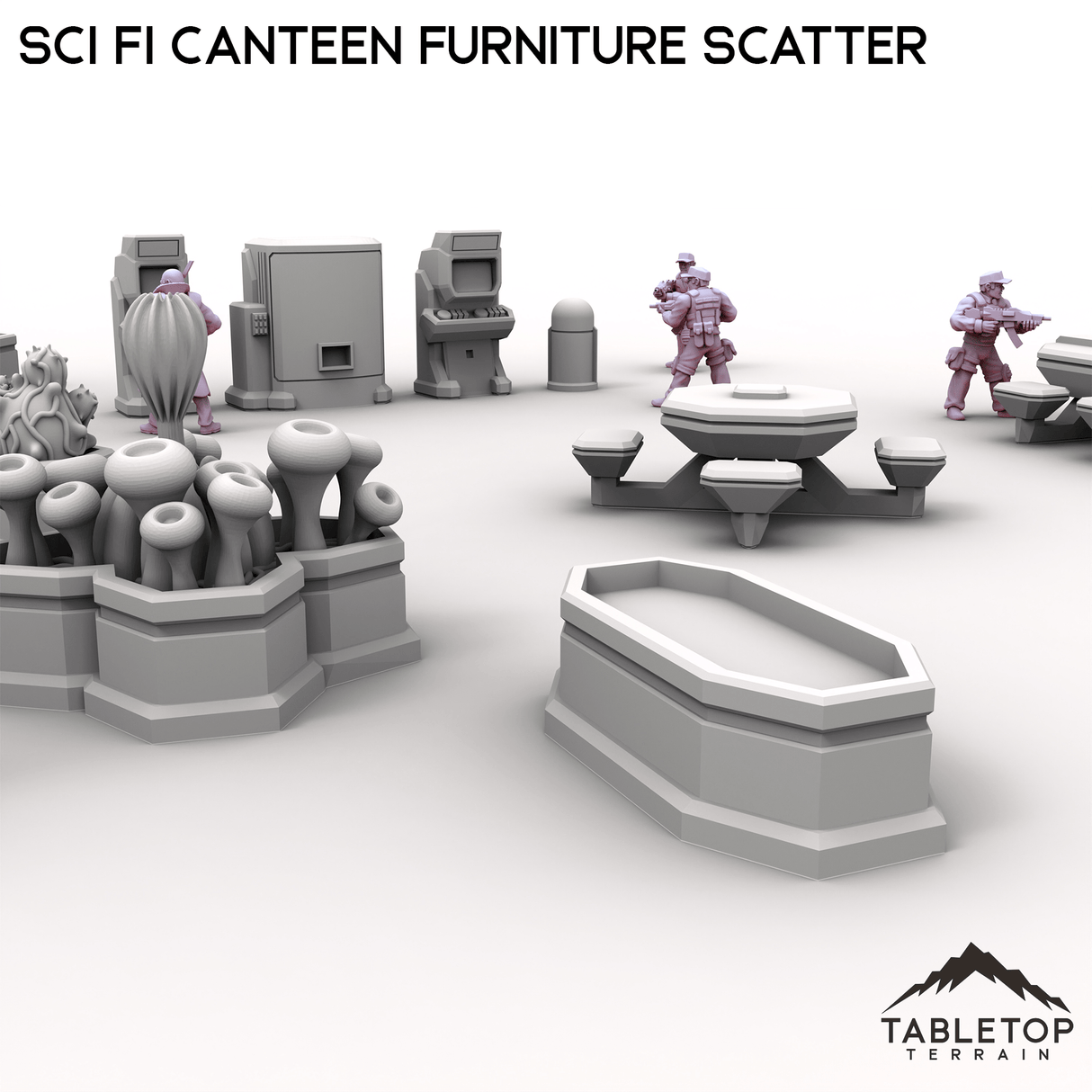 Tabletop Terrain Scatter Terrain Sci Fi Canteen Furniture Scatter