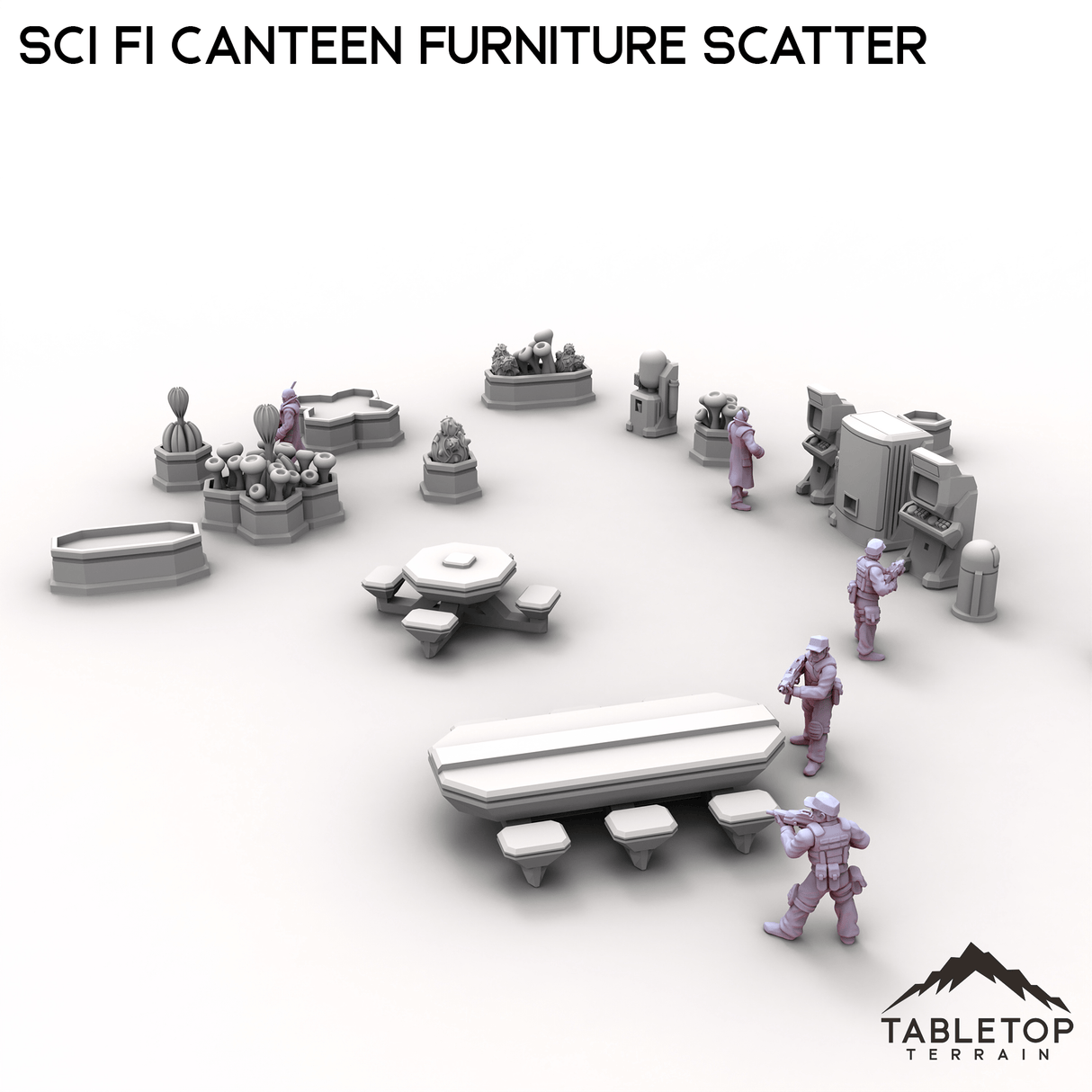 Tabletop Terrain Scatter Terrain Sci Fi Canteen Furniture Scatter