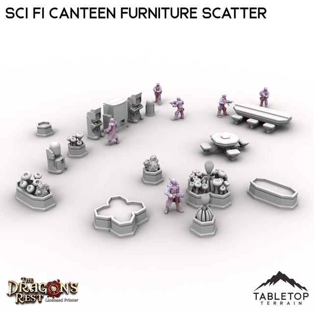 Tabletop Terrain Scatter Terrain Sci Fi Canteen Furniture Scatter