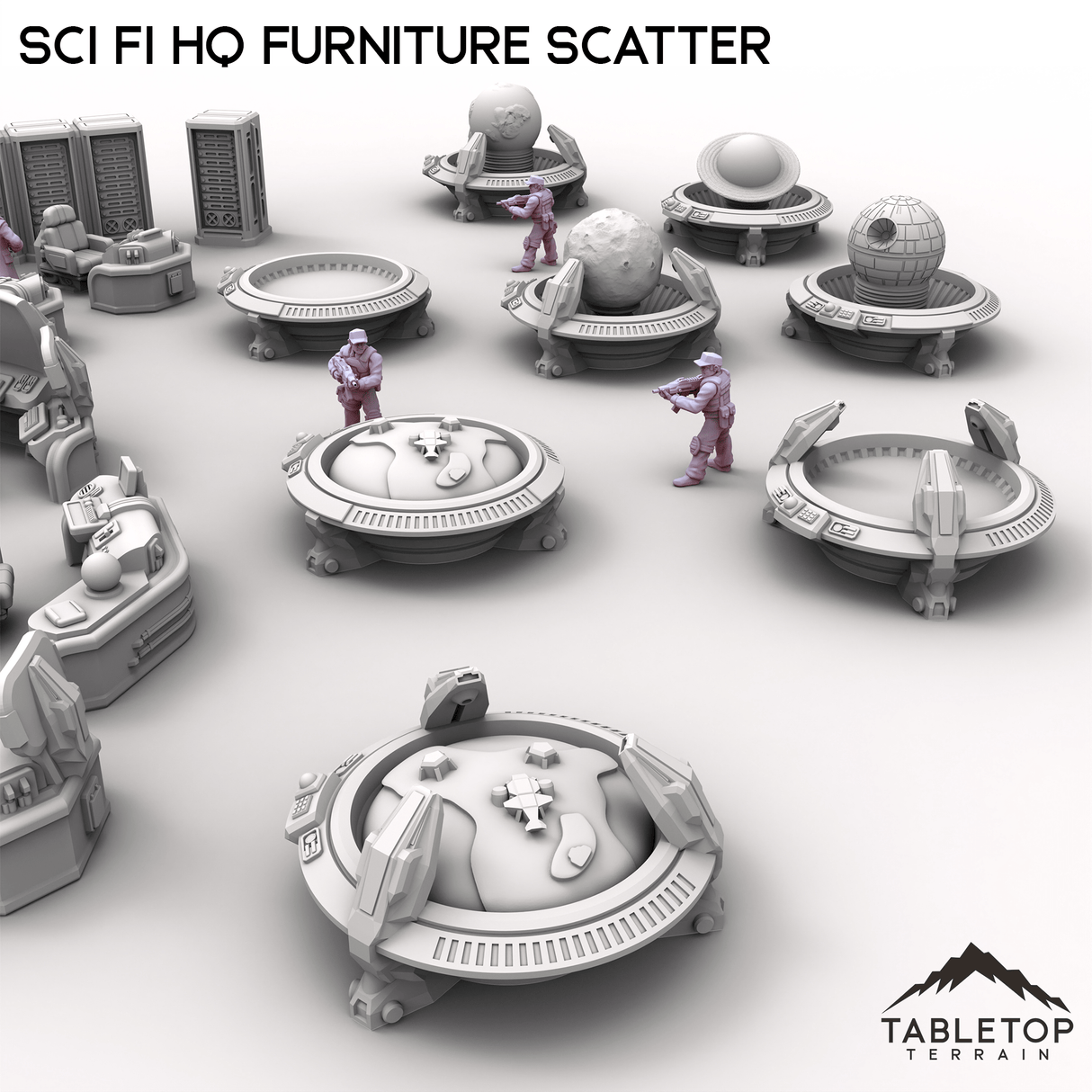 Tabletop Terrain Scatter Terrain Sci Fi HQ Furniture Scatter