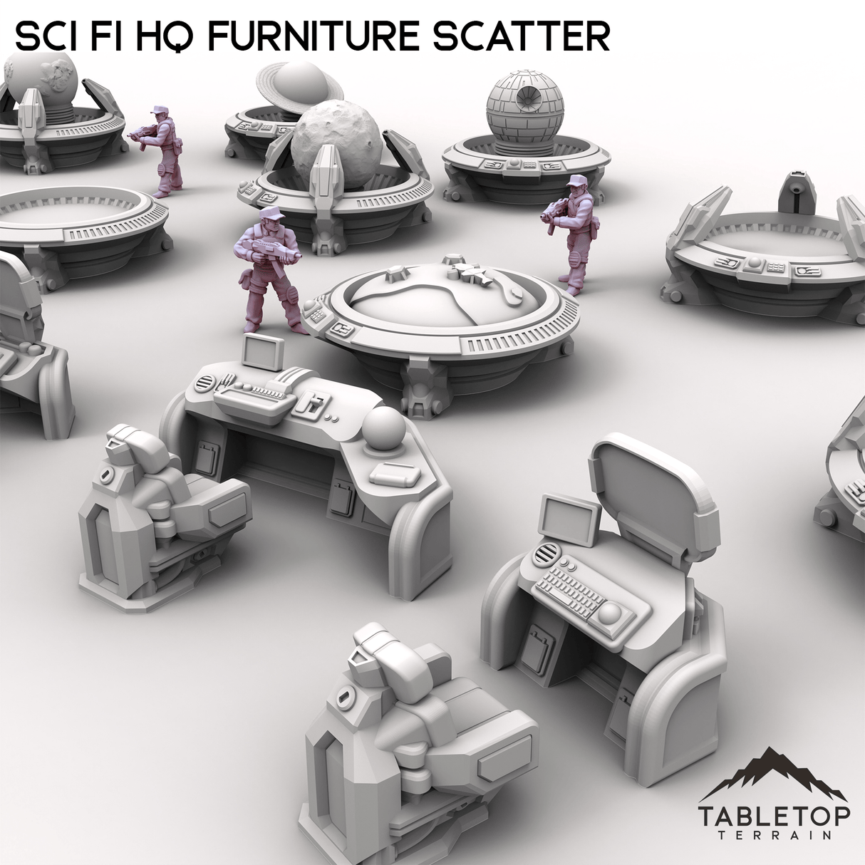 Tabletop Terrain Scatter Terrain Sci Fi HQ Furniture Scatter