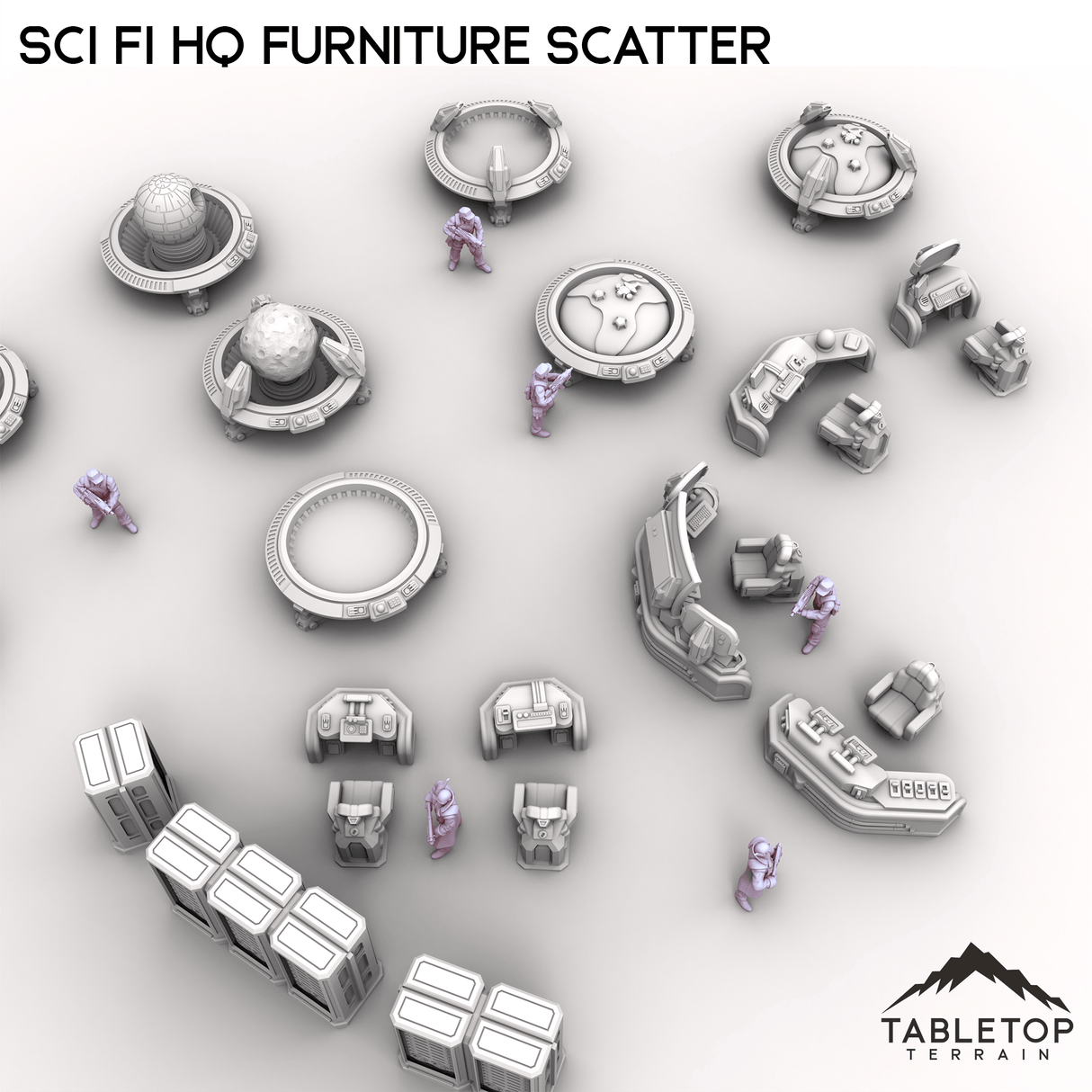 Tabletop Terrain Scatter Terrain Sci Fi HQ Furniture Scatter
