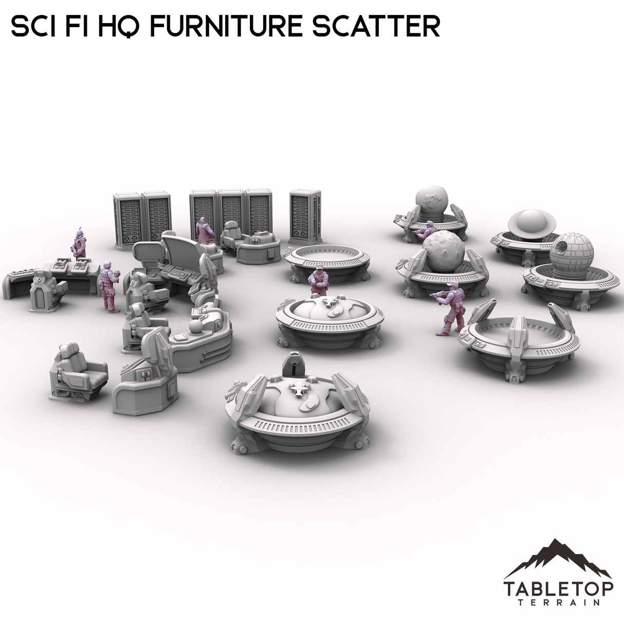 Tabletop Terrain Scatter Terrain Sci Fi HQ Furniture Scatter