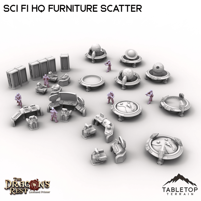 Tabletop Terrain Scatter Terrain Sci Fi HQ Furniture Scatter