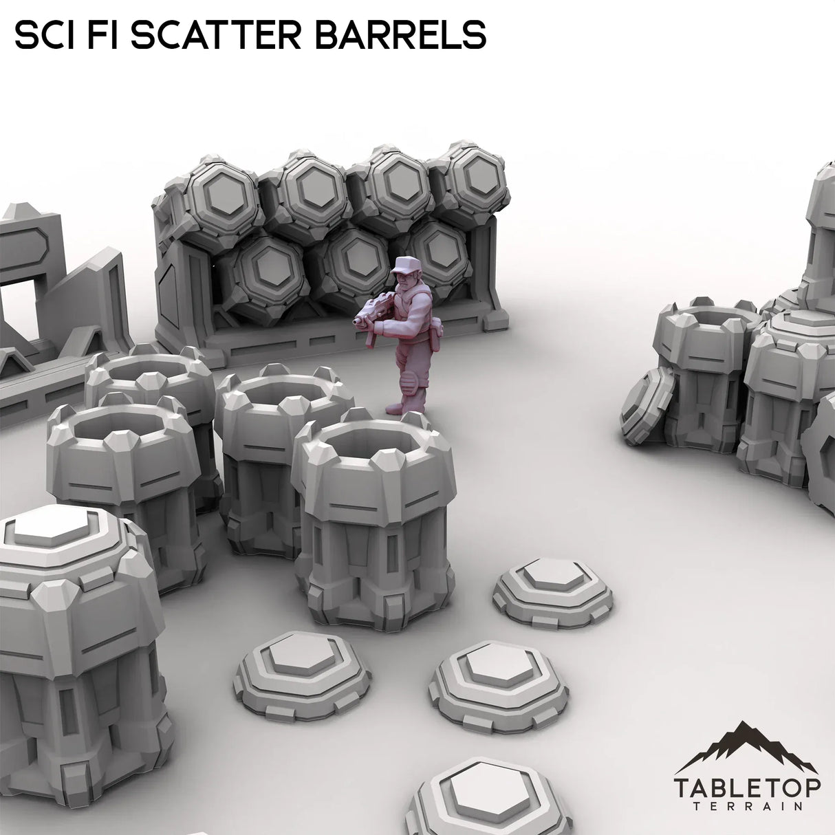 Tabletop Terrain Scatter Terrain Sci Fi Scatter Barrels
