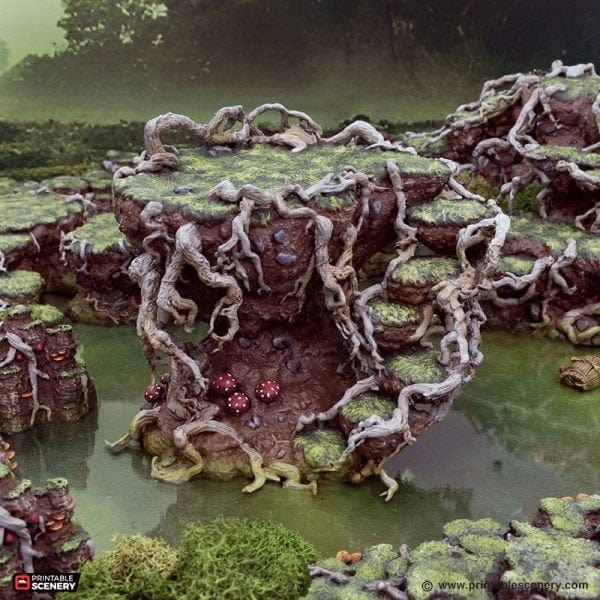Tabletop Terrain Scatter Terrain Swamp Hillocks - The Gloaming Swamp