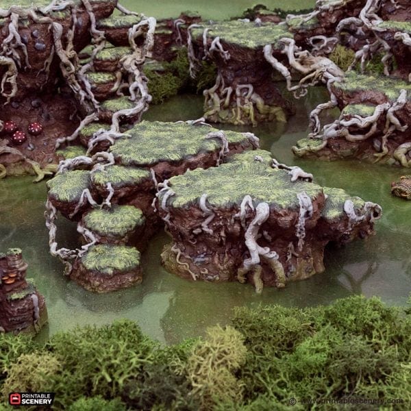 Tabletop Terrain Scatter Terrain Swamp Hillocks - The Gloaming Swamp