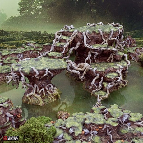 Tabletop Terrain Scatter Terrain Swamp Hillocks - The Gloaming Swamp