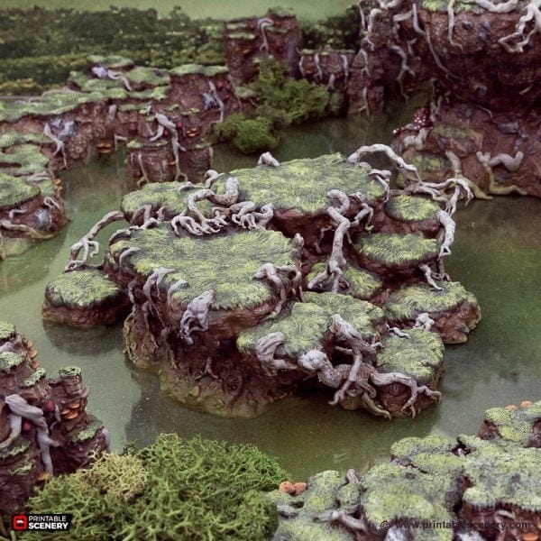 Tabletop Terrain Scatter Terrain Swamp Hillocks - The Gloaming Swamp