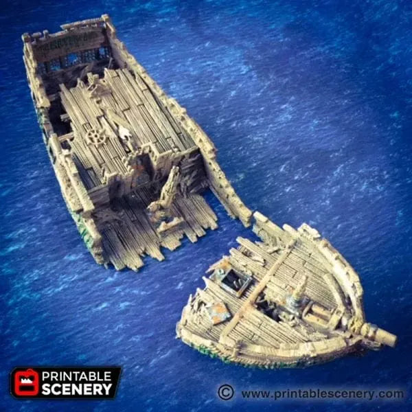 Tabletop Terrain Scatter Terrain The Wreck - Pirate Scatter Terrain