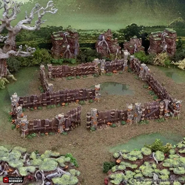 Tabletop Terrain Scatter Terrain Wildwood Fences - The Gloaming Swamp