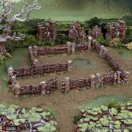 Tabletop Terrain Scatter Terrain Wildwood Fences - The Gloaming Swamp