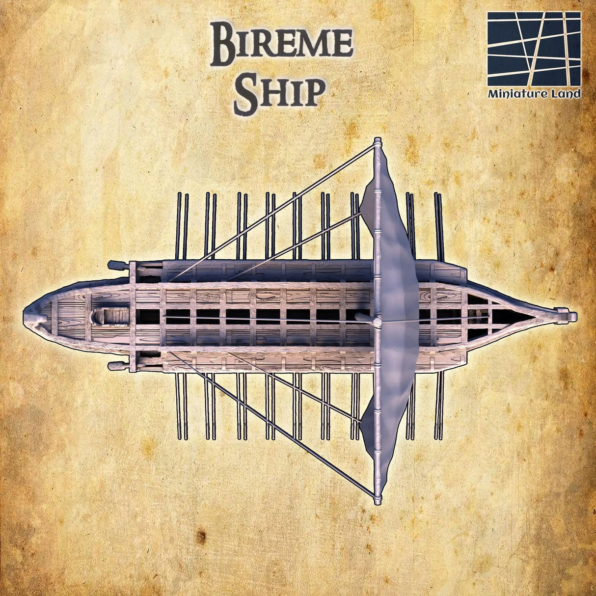 Tabletop Terrain Ship Bireme Ship