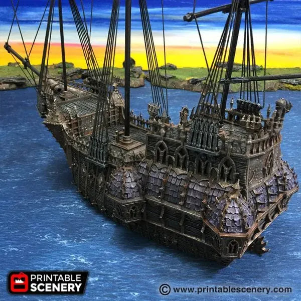 Tabletop Terrain Ship Black Ship - Pirate Ship