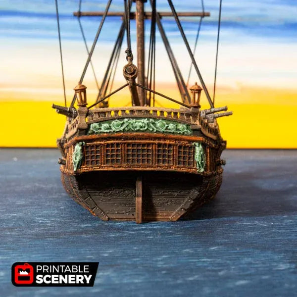 Tabletop Terrain Ship Brig - Pirate Ship