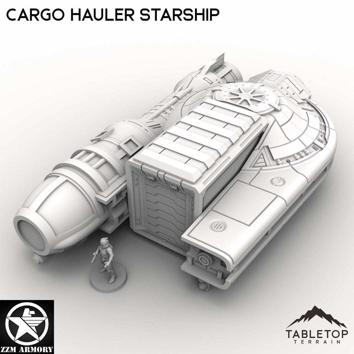 Tabletop Terrain Ship Cargo Hauler Starship