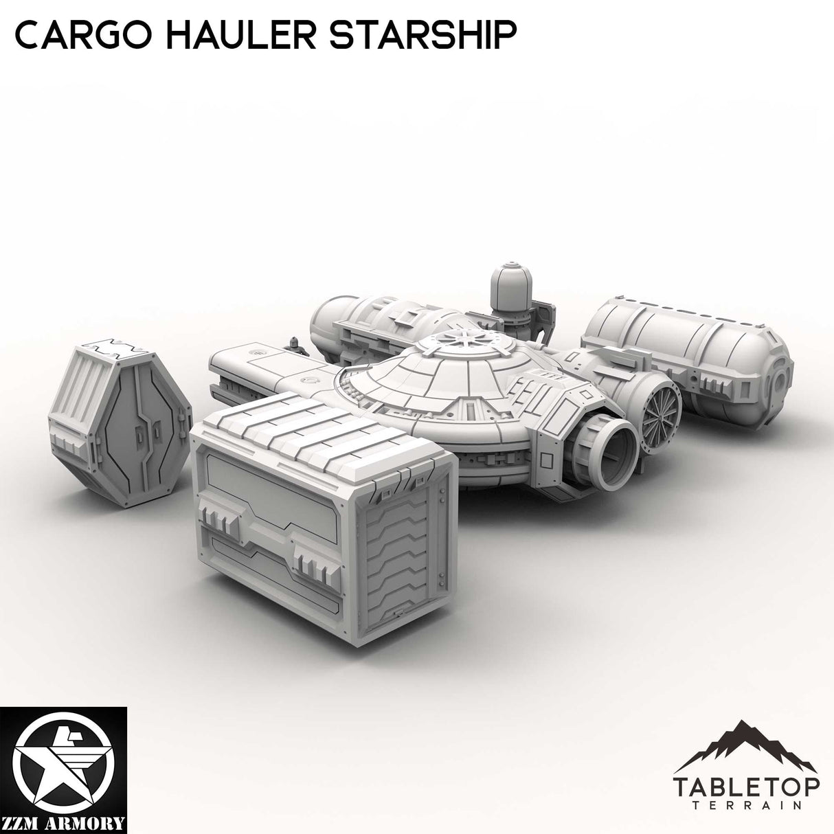 Tabletop Terrain Ship Cargo Hauler Starship