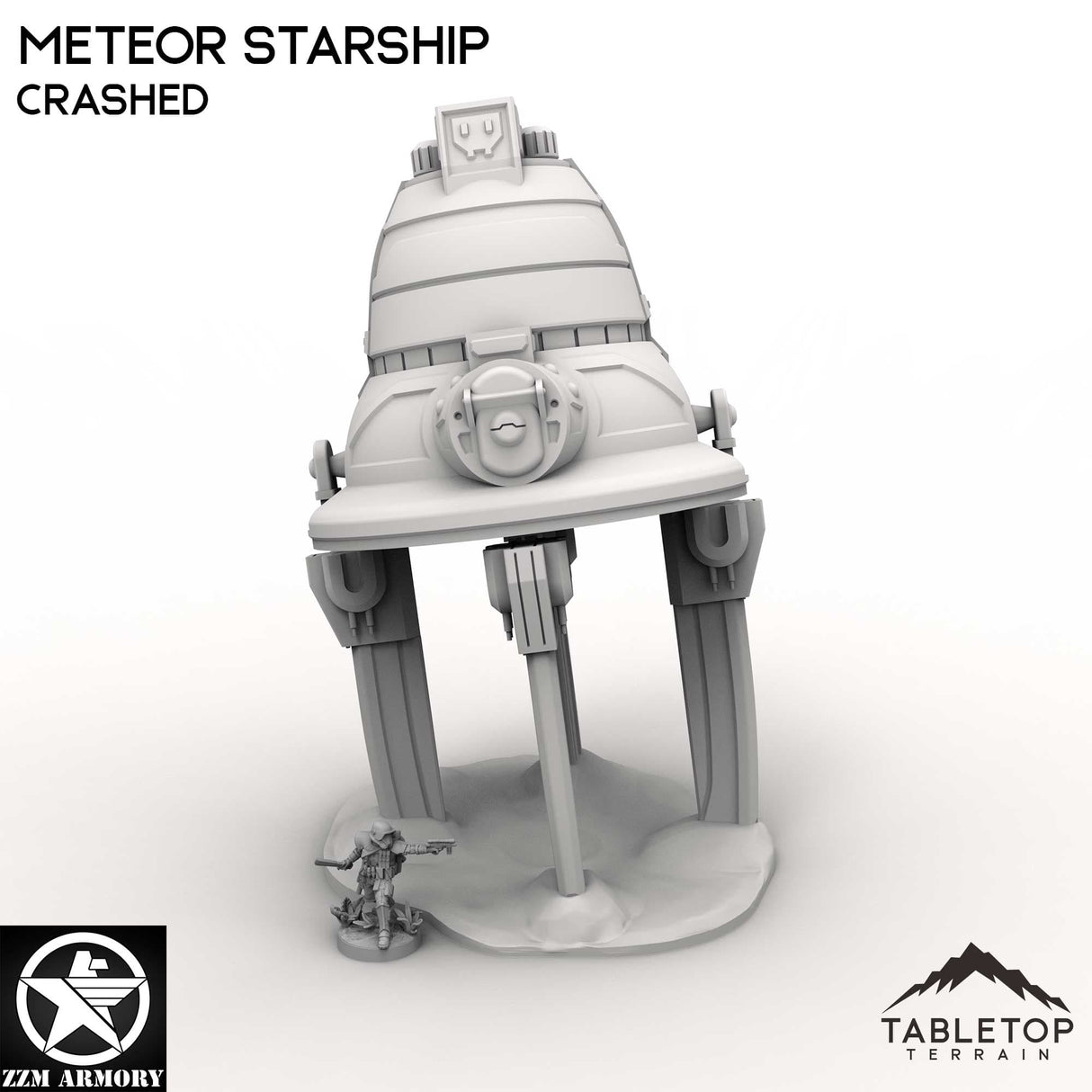 Tabletop Terrain Ship Crashed Meteor Starship