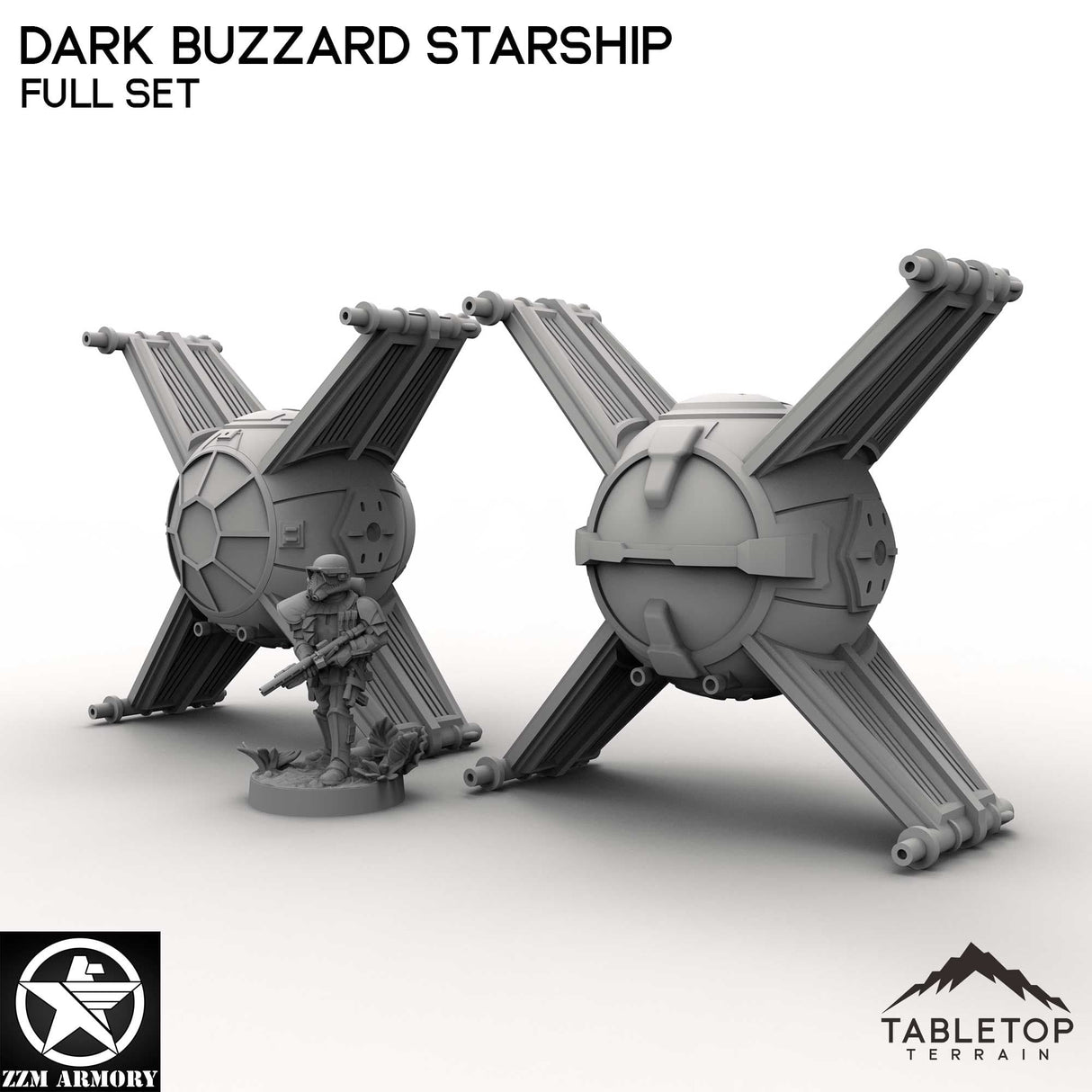 Tabletop Terrain Ship Dark Buzzard Starship