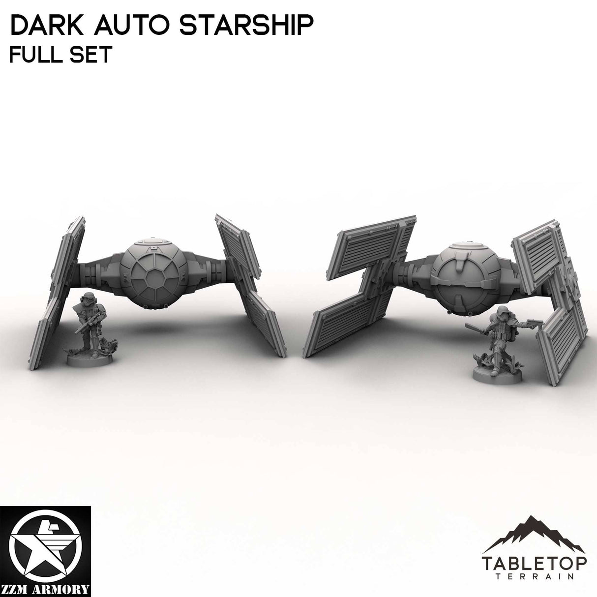Tabletop Terrain Ship Full Set Dark Auto Starship