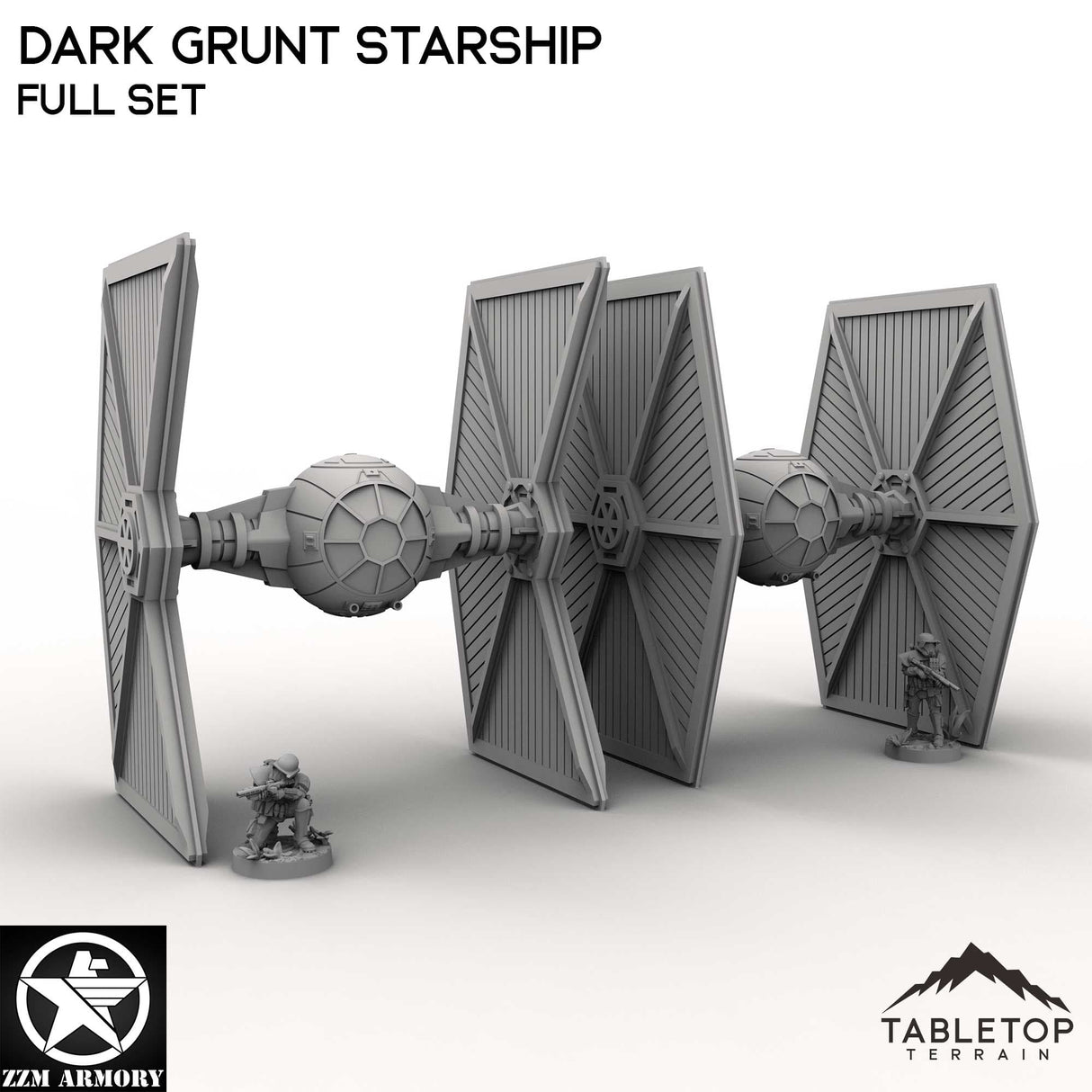 Tabletop Terrain Ship Full Set Dark Grunt Starship