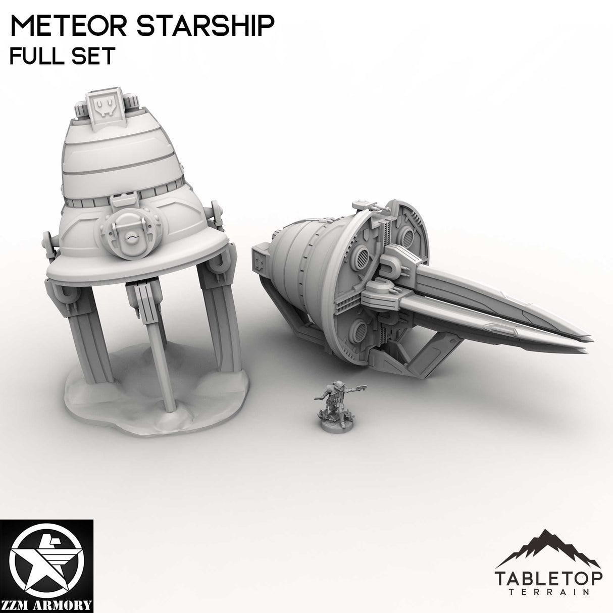 Tabletop Terrain Ship Full Set Meteor Starship