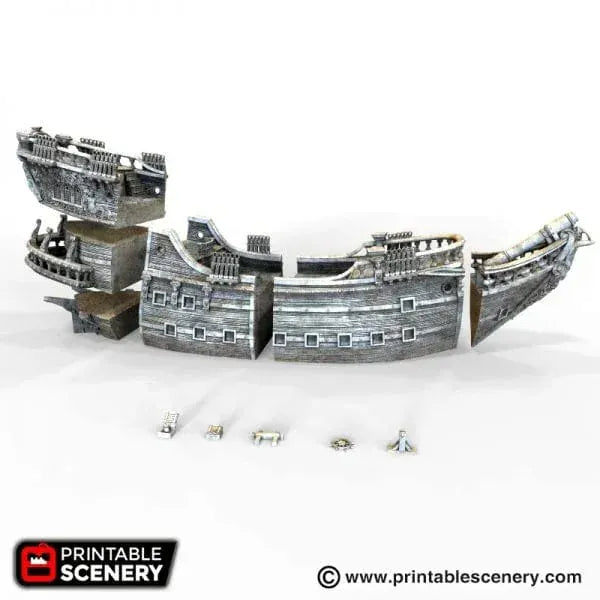 Tabletop Terrain Ship Galleon - Pirate Ship