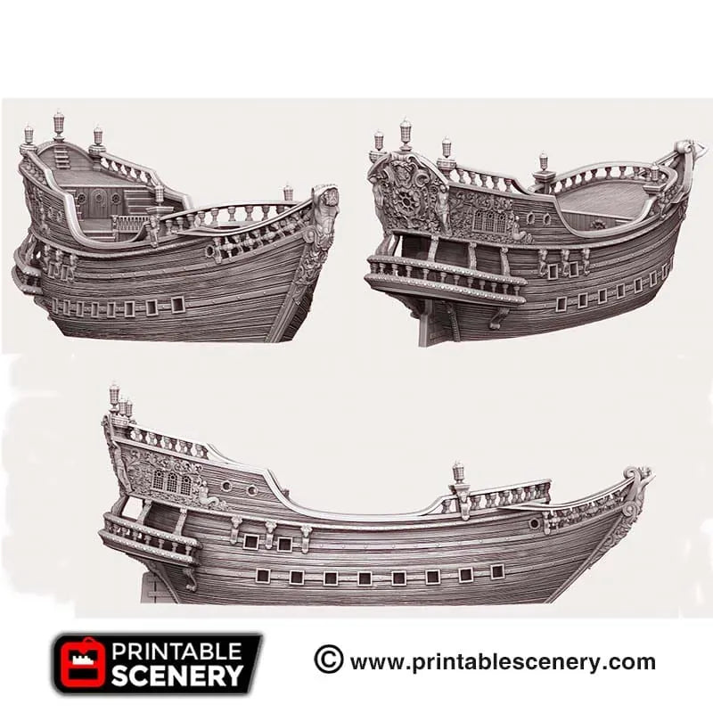 Tabletop Terrain Ship Galleon - Pirate Ship