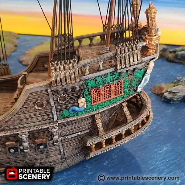 Tabletop Terrain Ship Galleon - Pirate Ship