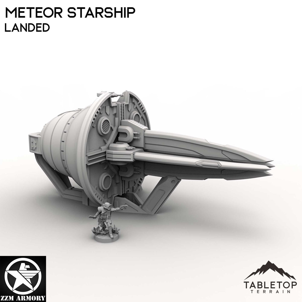 Tabletop Terrain Ship Landed Meteor Starship