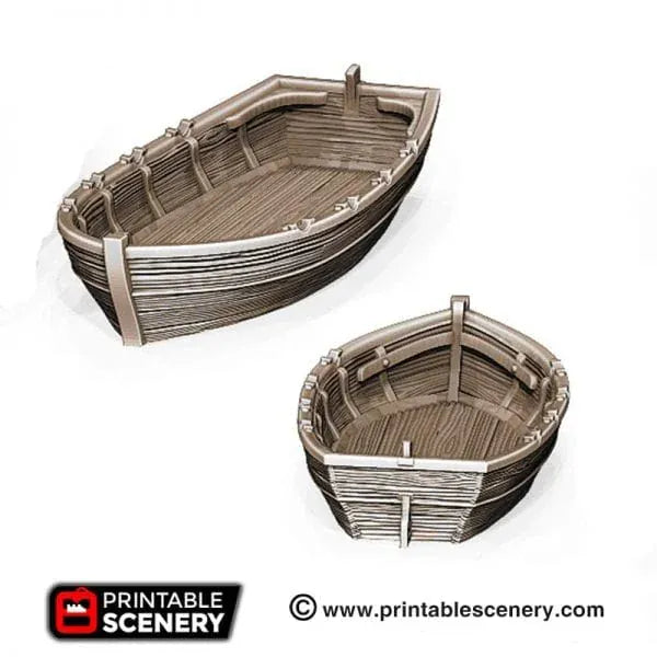 Tabletop Terrain Ship Row Boat Long boat - Pirate Ship