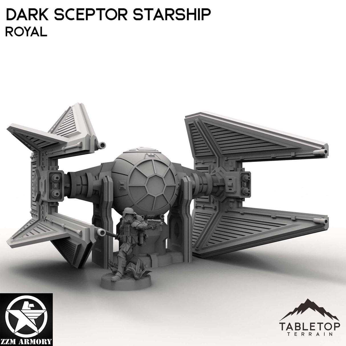 Tabletop Terrain Ship Royal Dark Sceptor Starship