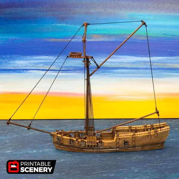 Tabletop Terrain Ship Sloop - Pirate Ship