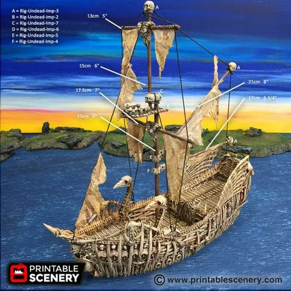 Tabletop Terrain Ship Undead Fluyt - Undead Pirate Ship