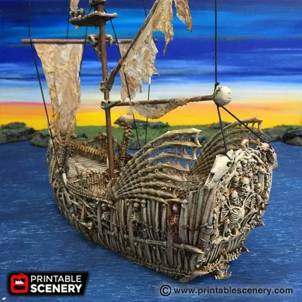 Tabletop Terrain Ship Undead Fluyt - Undead Pirate Ship